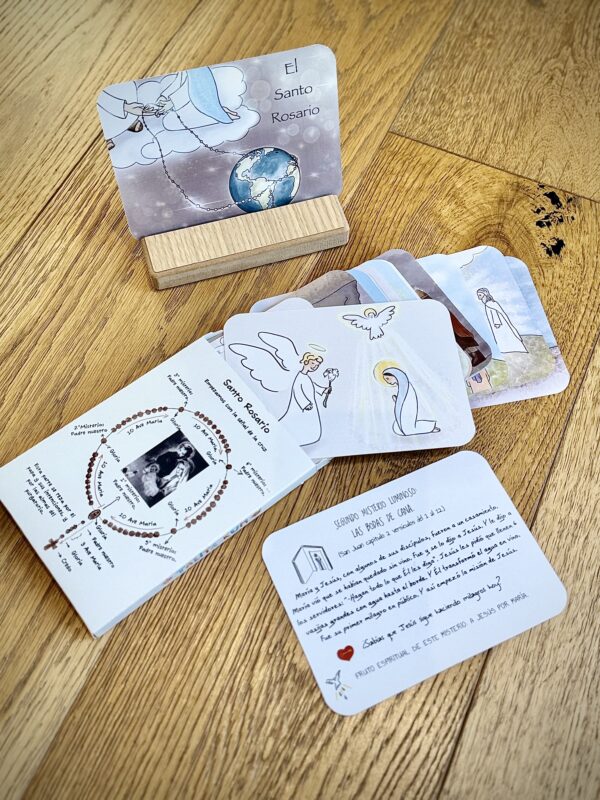 Cartas con los misterios del Santo Rosario